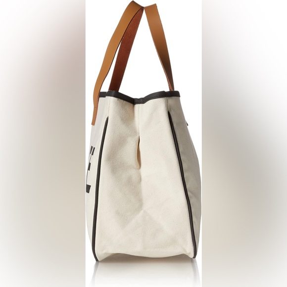 Santa Barbara Design Lake Life Canvas Tote Leather Handles Large Beach Bag New - Picture 3 of 9